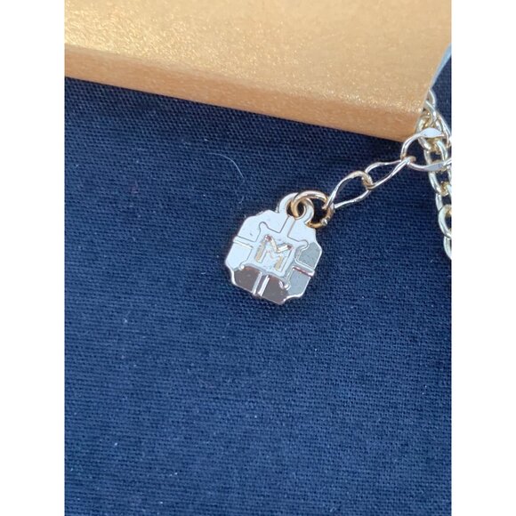 Monet Fashion Necklace and Post Earrings Red Tartan Plaid Color Tower - Picture 4 of 7